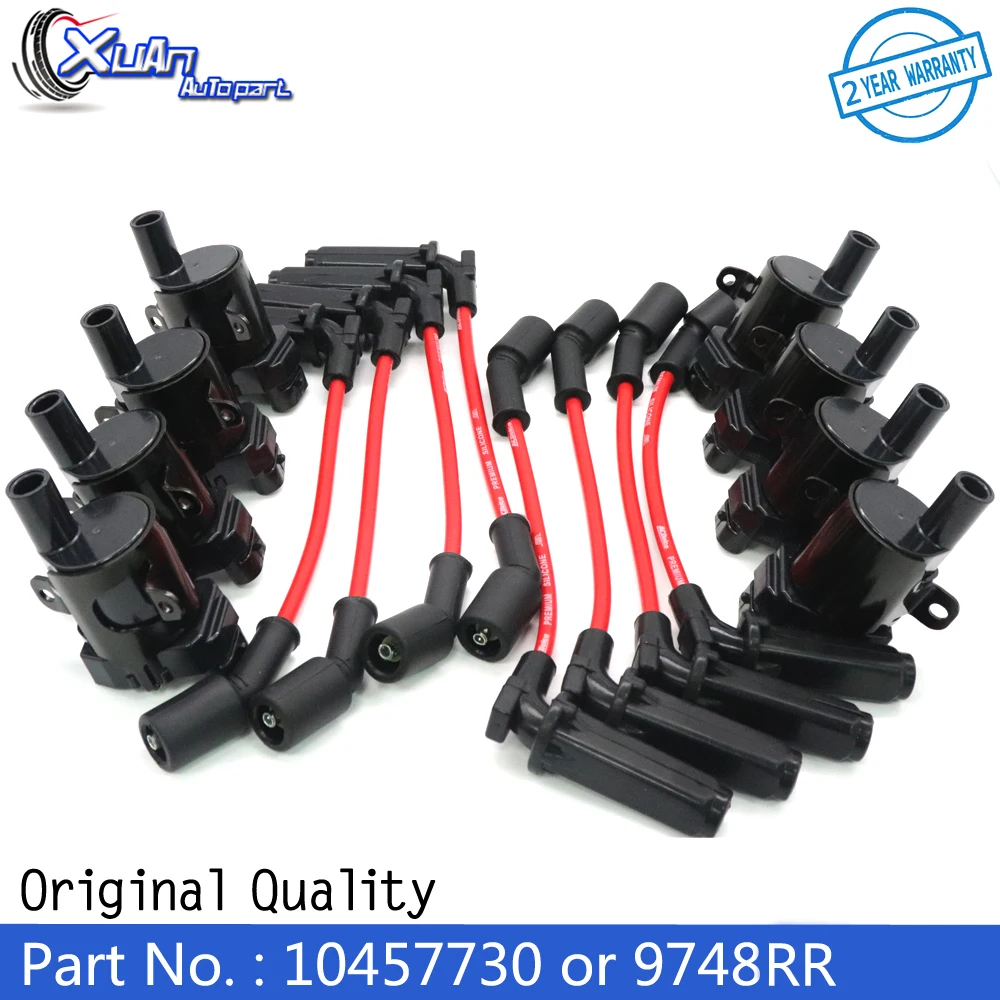 XUAN Ignition Coils Spark Plug Pack 10457730 For Chevy Silverado Express Suburban Tahoe SSR GMC Sierra Hummer H2 4.8L 5.3L 6.0L