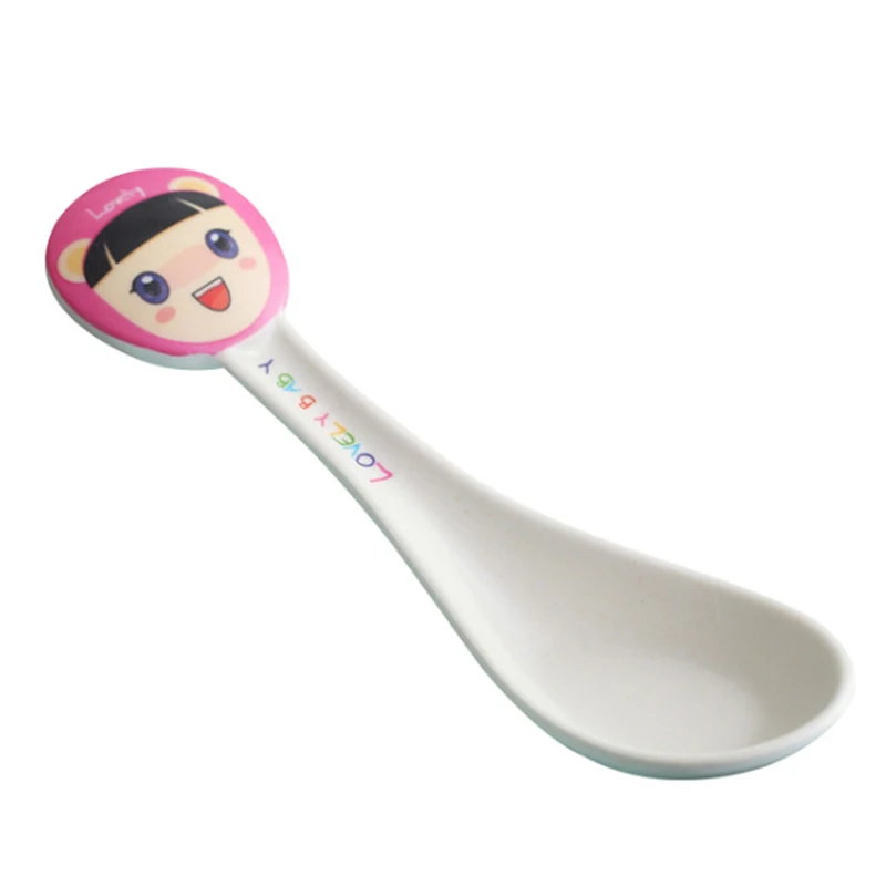 Children Tableware Baby Feeding Dishes Spoons Flatware Cutlery Colher Spoon Silicone Soup Ladle