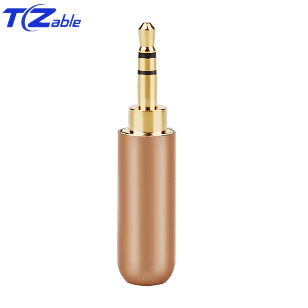2.5mm 3 pole Gold 2 шт аудио разъем адаптер для наушников Hifi аудио разъем 2,5 мм 3/4 полюсный кабель для ремонта наушников припой разъем Золотой штекер мужской цвет - Цвет: 2.5mm 3 pole Gold