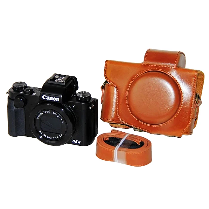 Полный корпус Fit pu кожаный чехол для цифровой камеры сумка крышка для Canon Powershot G5X G5 X с ремешком