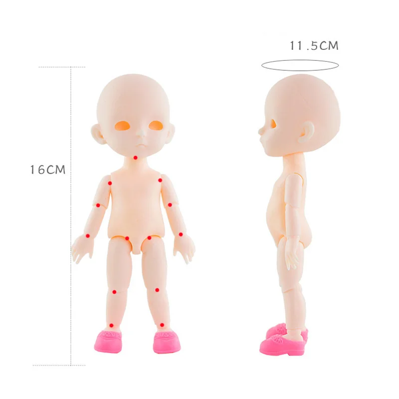 16 см миниатюрная детская кукла 1/12 Пальмовая с объемными большими глазами 13