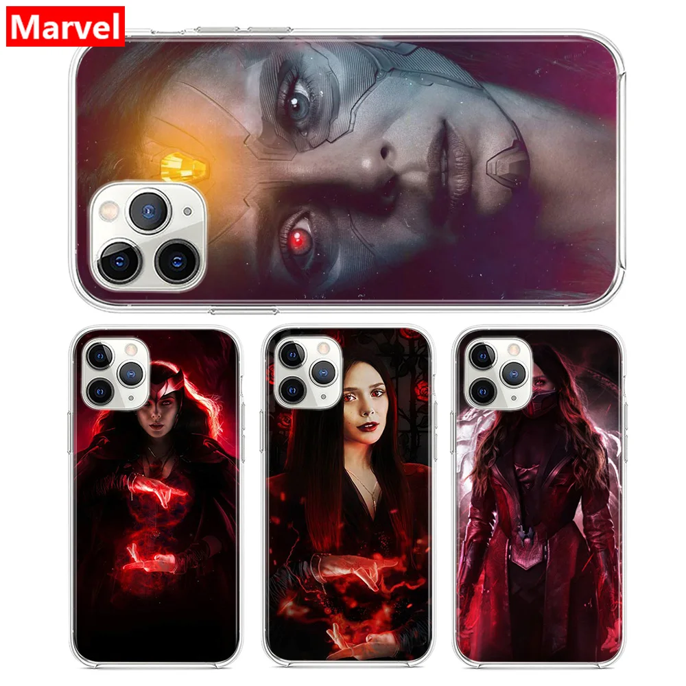 

Marvel Avengers Super Hero Scarlet Witch For Apple iPhone 12 Mini 11 XS Pro Max XR X 8 7 6 6S Plus 5 5S SE 2020 Soft Phone Case