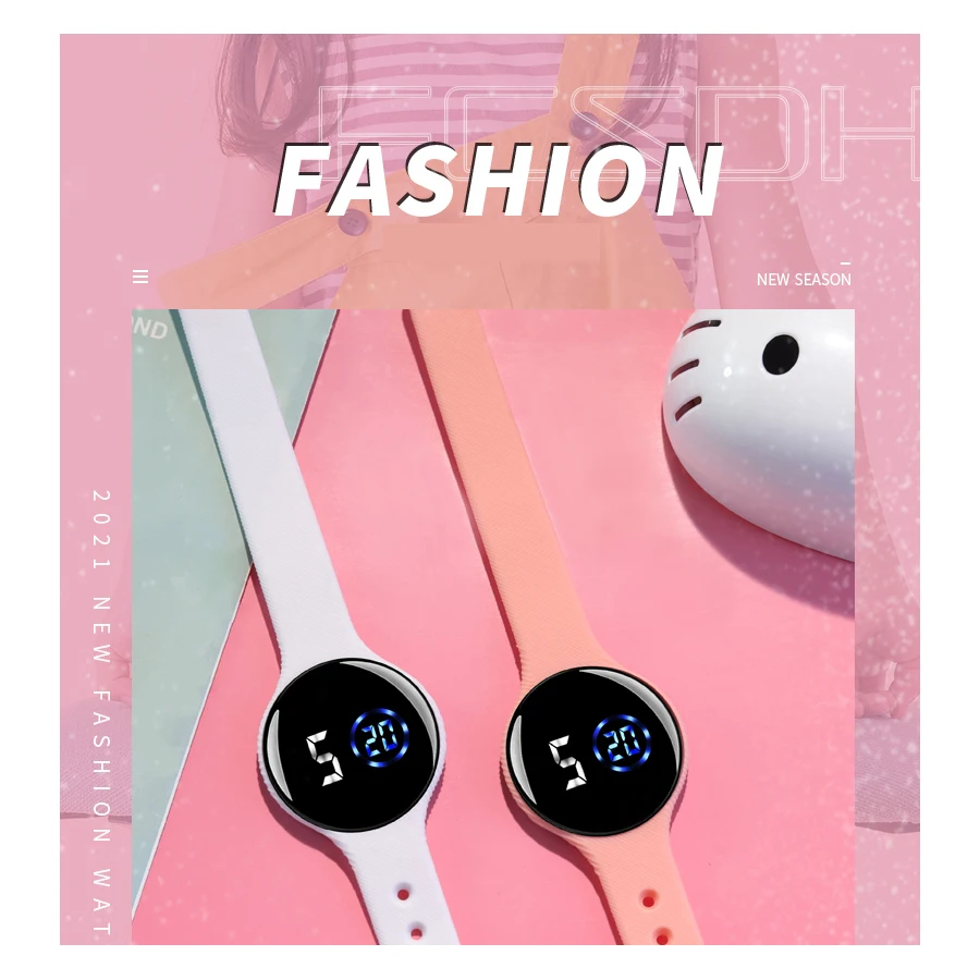 Спортивные водонепроницаемые мужские и женские часы электронные светодиодные