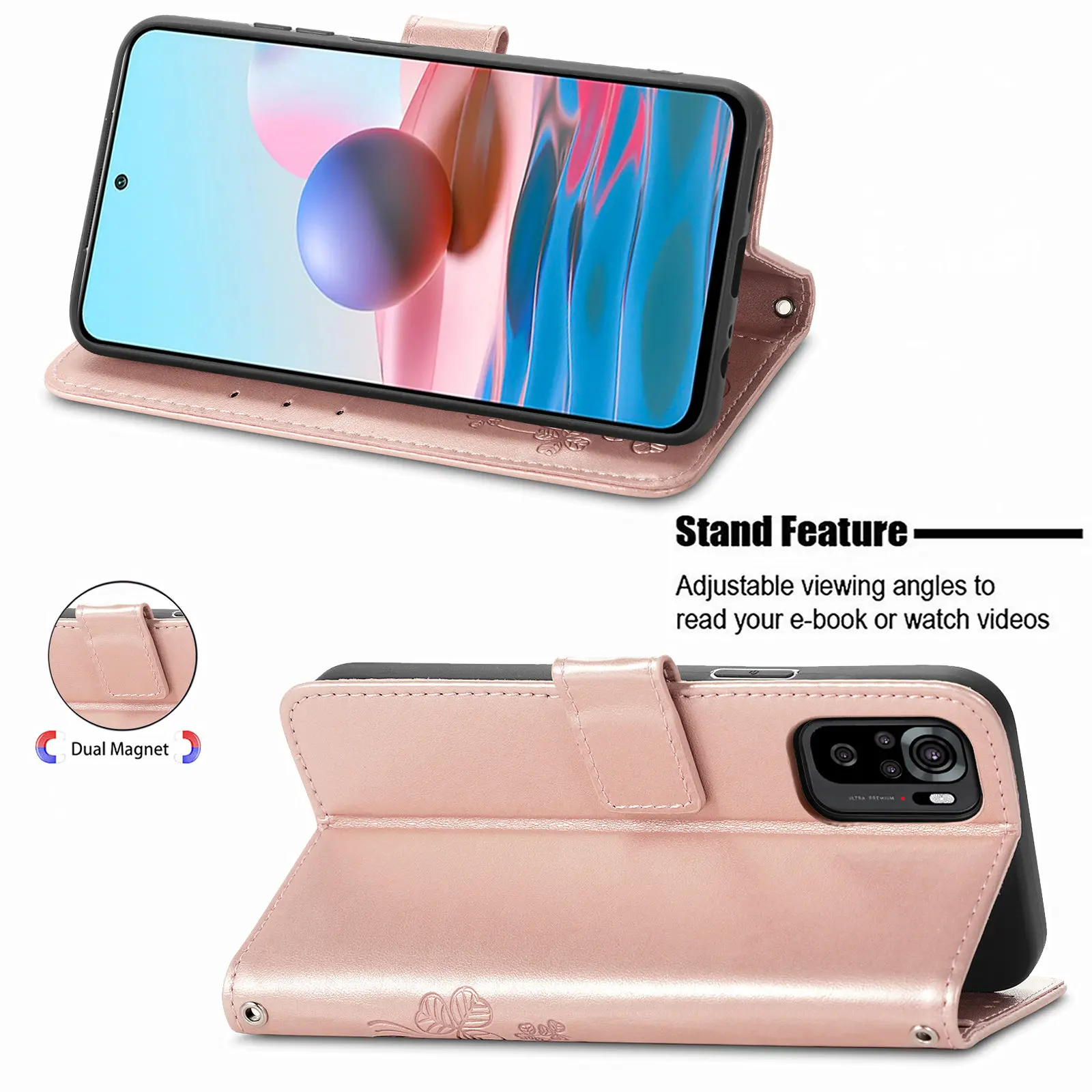 for xiaomi redmi note 10 case cover note 10t 10s 10 pro 9t flip pu wallet holder protective phone bag case for redmi note 10 5g free global shipping