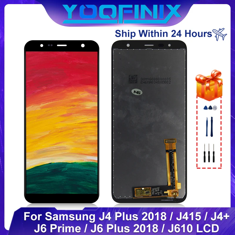 Дисплей 6 0 дюйма для Samsung J415 LCD J610 дигитайзер детали J4 Plus 2018 + J6 Prime дисплей |