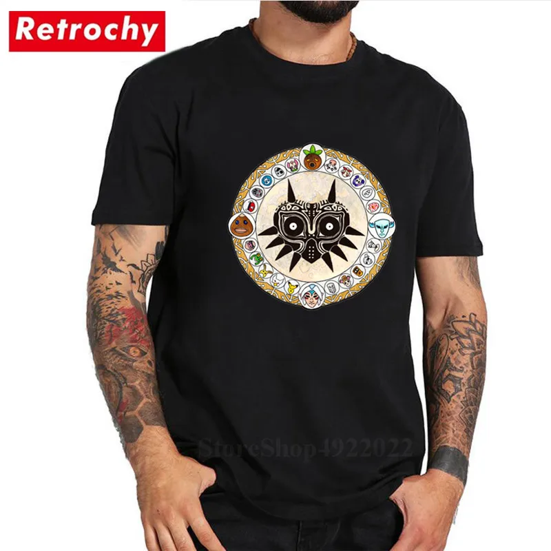 Легенда о Зельде футболка с 3D принтом забавная Majora's Mask Rose Window Мужская Винтажная