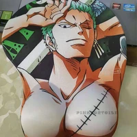 anime roronoa zoro 3d breast mouse pad silicone wrist rest anime mousepad chest mousepad playmat