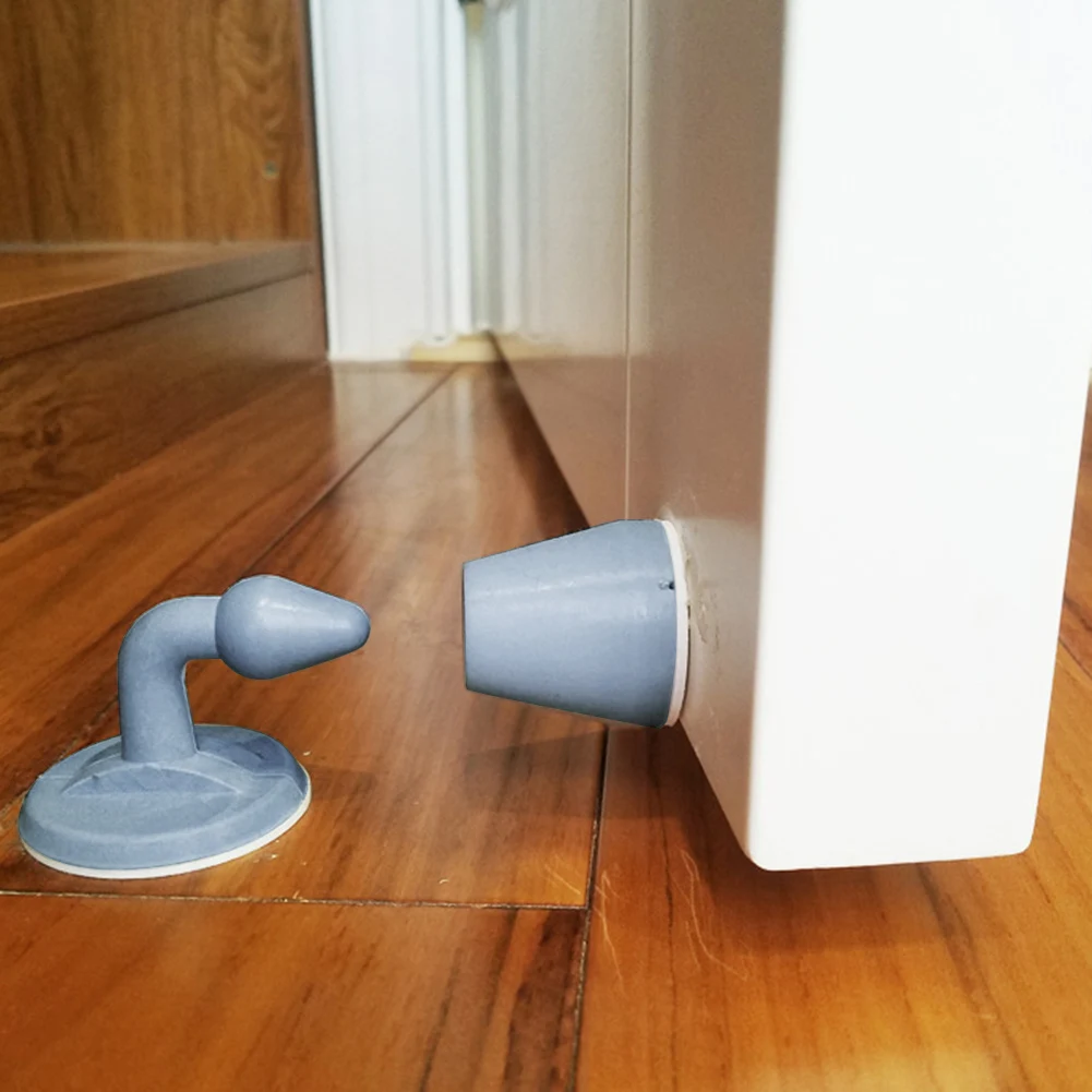 

Mute Non-punch Silicone Door Stopper Touch Toilet Wall Absorption Door Plug Anti-bump Door Holder Gear Gate Resistance