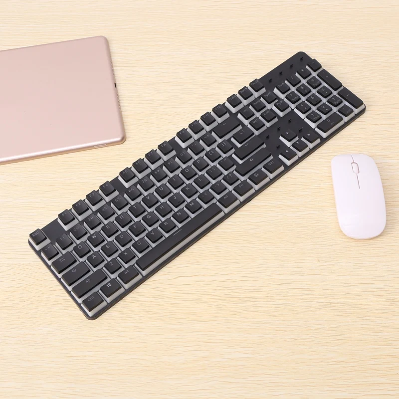 

Double Lens Backlit PBT Pudding Keycap Set, Suitable for Conventional 104 Keyboard