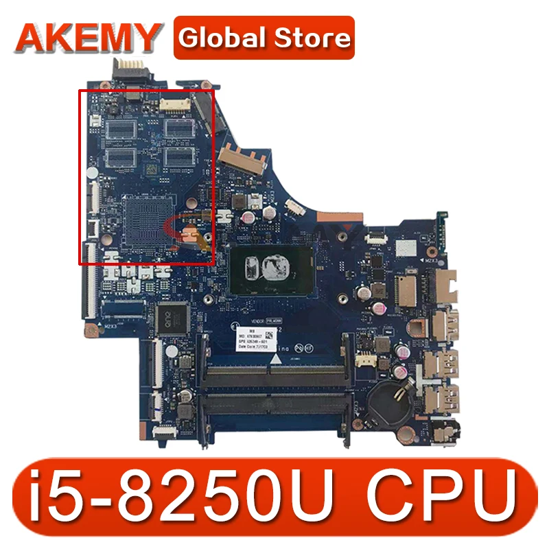 

Материнская плата для ноутбука HP 15-BS 934908-601 934908-501 DKL50 LA-E802P с процессором SR3LA i5-8250U DDR4 100%, Протестировано, быстрая доставка