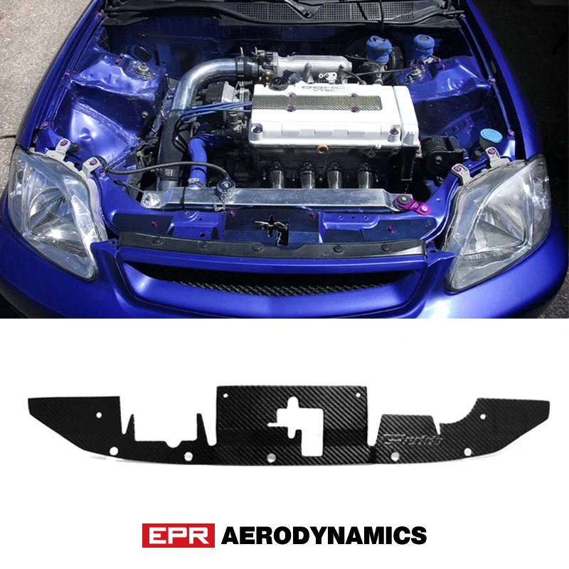 

Автомобильные аксессуары для Honda Civic EK, панель охлаждения из углеродного волокна, глянцевое волокно, детали двигателя, комплект для гоночног...