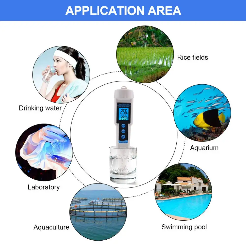 Измеритель Качества Воды yieryi ORP 3569 3 в 1 тестер pH с подсветкой