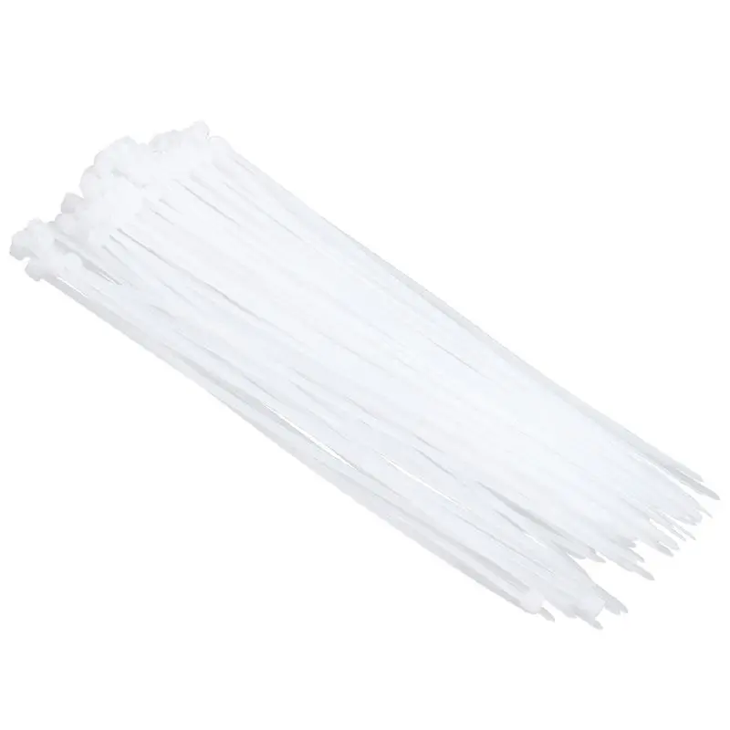 100 шт. Кабельные стяжки с застежкой молнией проволочные ремни пластиковый крючок