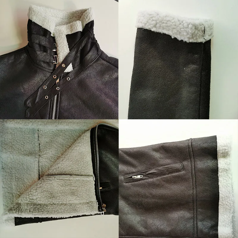 

Trend Men's PU Leather Jacket Winter Thicken Faux Fur Coat Men Casual Punk Motorcycle Coats Warm Jackets 3XL Plus Size Outwear