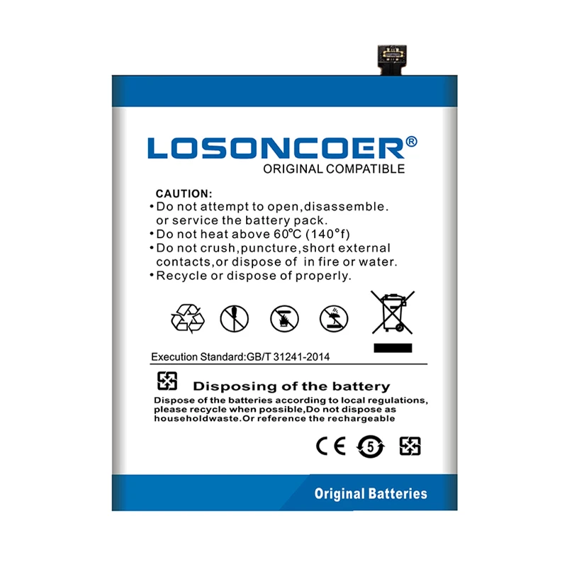 LOSONCOER 3300mAh BL289 батарея хорошего качества для lenovo K5 Play Замена батареи телефона+ Бесплатные инструменты