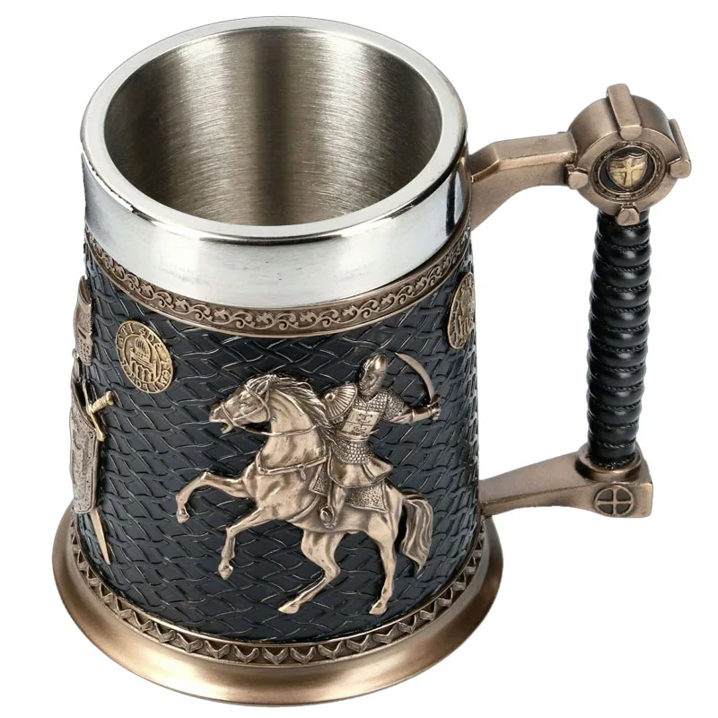 Кружка с 3d-изображением военной лошади кружки для пива большой емкости воды кофе