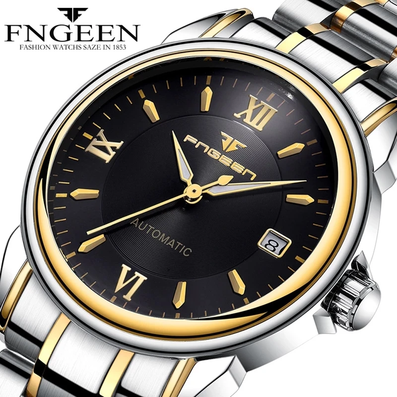 

Mechanical Watches for Men Brand Fashion Luxury Date Calendar Wristwatch Man Automatic Steel Watches Skeleton Relogio Masculino