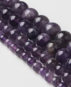 Amethyst Ланьли модные естественных подлинность аметистами камни бусины 4/6/8/10/12 мм DIY браслет ожерелье ювелирные изделия аксессуары - Цвет: Amethyst