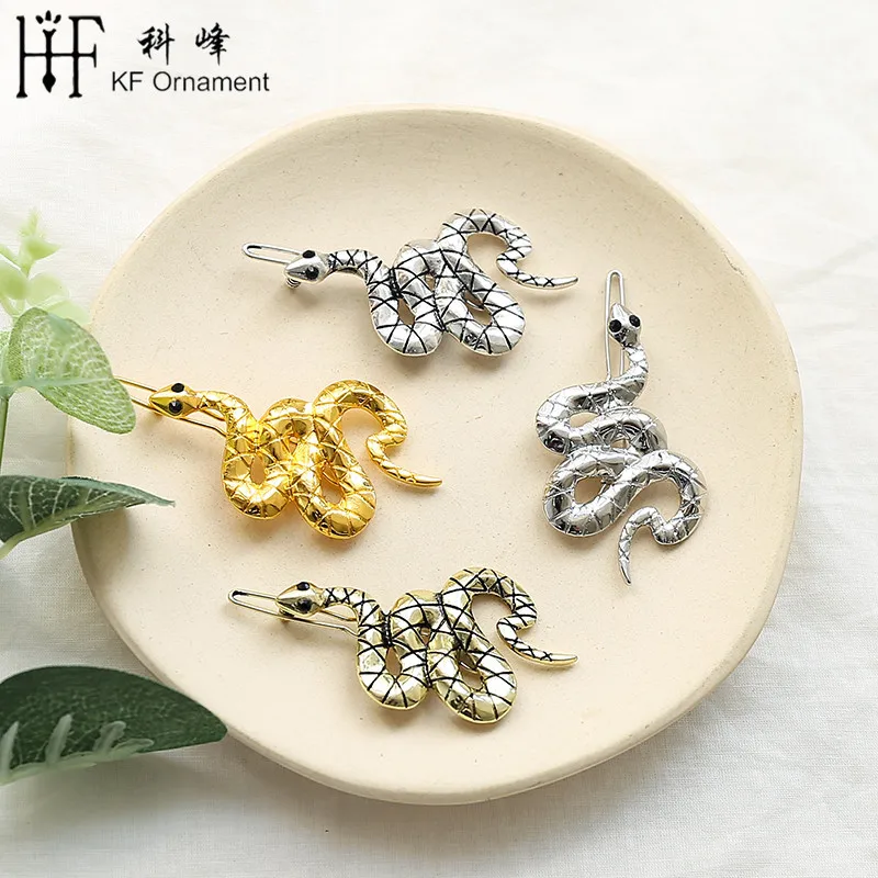 Женские заколки в виде змеи стиле панк Геометрические Животные золотые