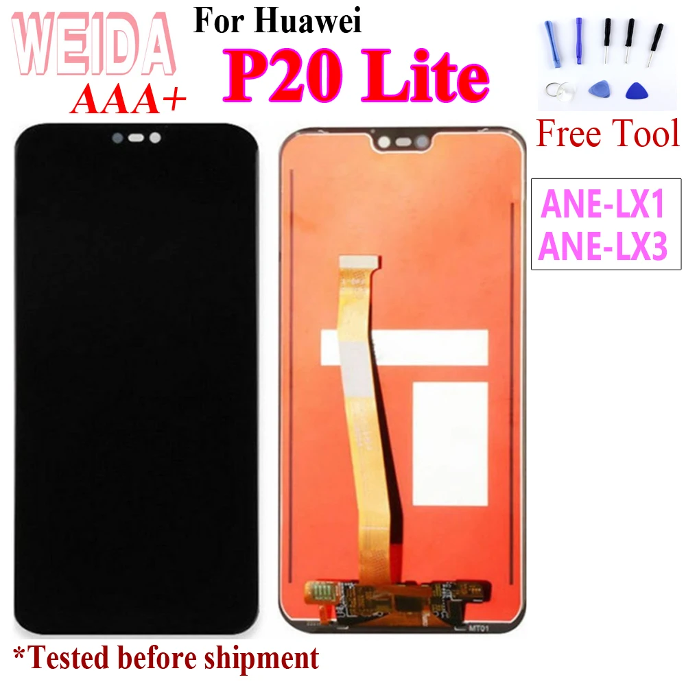 Оригинальный 5 84 &quot2280*1080 ЖК-дисплей для HUAWEI P20 Lite сенсорный экран в сборе ANE-LX1 Nova 3e |