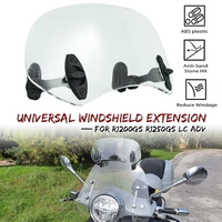 for bmw r1250gs f650gs f900xr universal windshield clamp on variable windscreen spoiler extension for kawasaki versys 650 1000