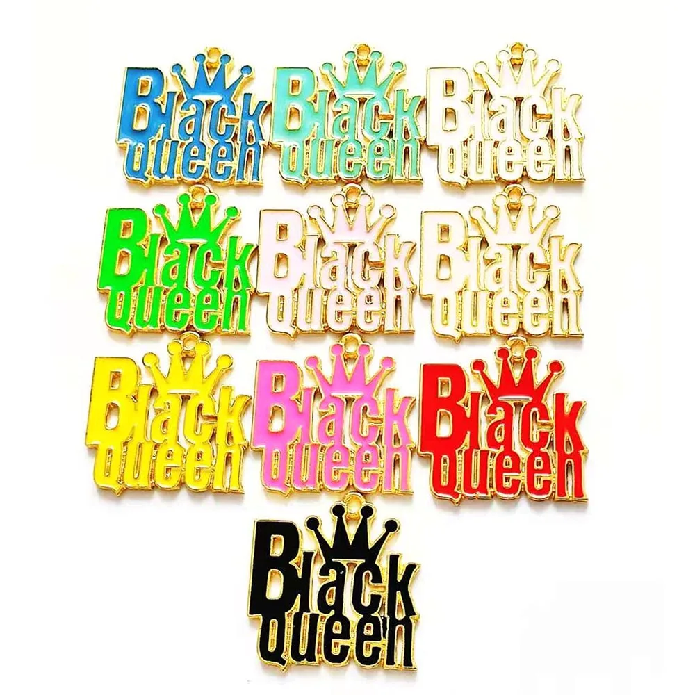 

10pcs letter queen charms for women DIY jewelry accessories L8
