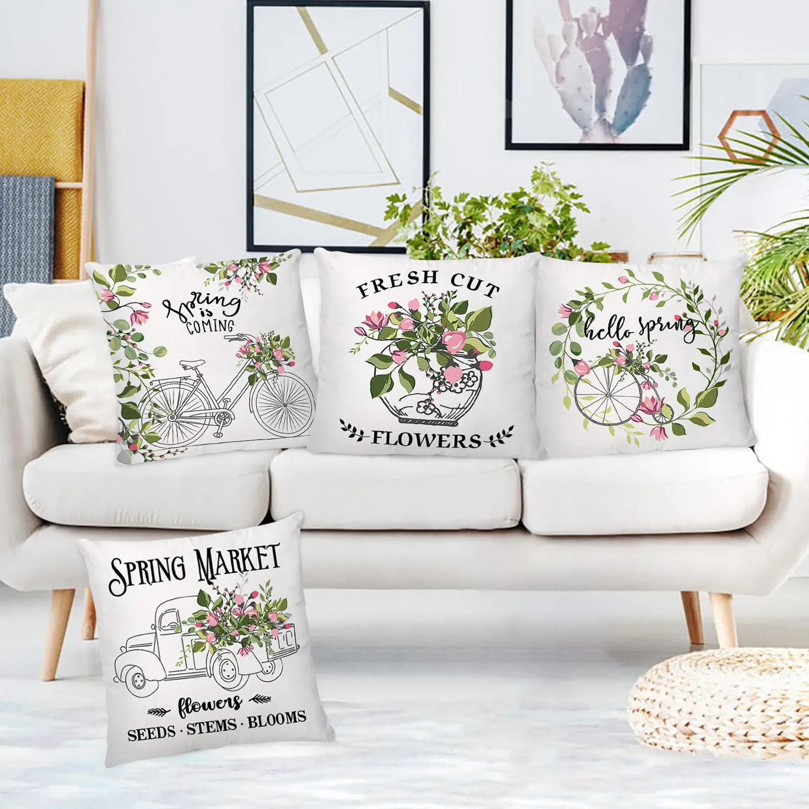 

2021 spring new home sofa pillow case decoration modern simple linen pillow case washable environmental protection pillow case