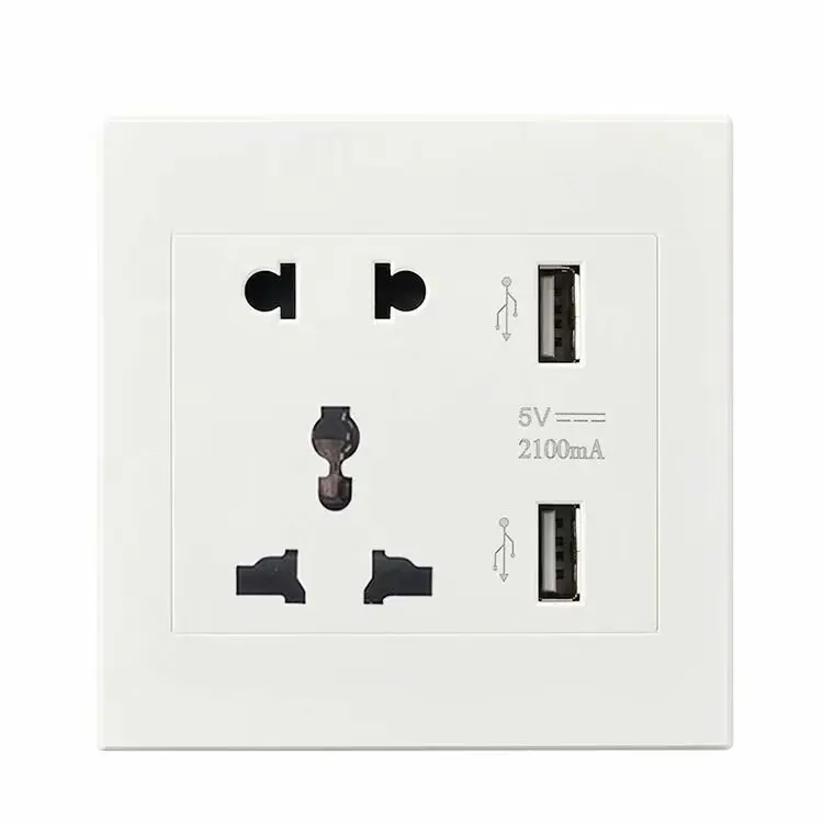 Универсальный стандарт 2.1A USB настенная розетка домашнее настенное зарядное