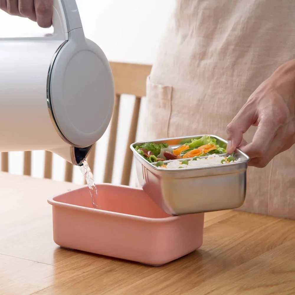 Нержавеющая сталь Инжекция воды изоляция Ланч-бокс 1 слой портативный фруктовый