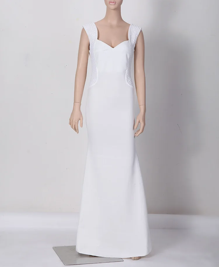 

Gorgeous Cap Sleeve Deep V Neck Mermaid Evening Gowns Beaded Evening Dresses Gaun Malam