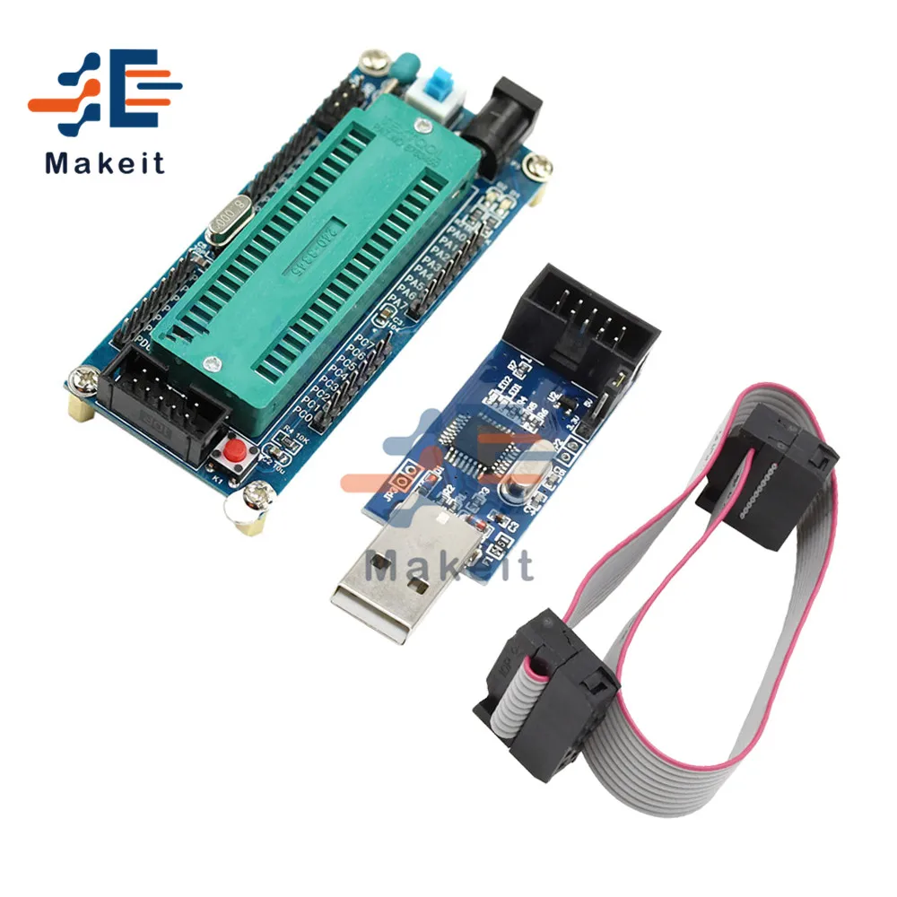 Минимальная системная плата AVR ATMEGA16 макетная ATmega32 + программатор USB ISP USBasp ATTiny 51