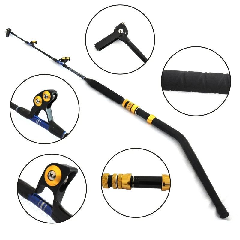 Topline Tackle 100 фунтов удочка для морской рыбалки 2 + 1 наконечник направляющая