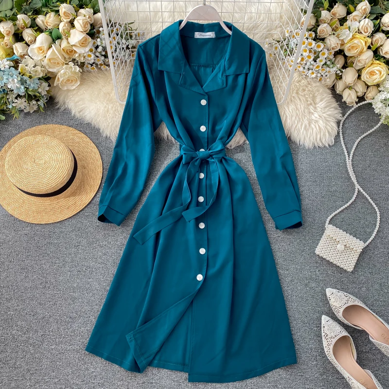 FTLZZ женское сексуальное платье с поясом однотонное повседневное элегантное