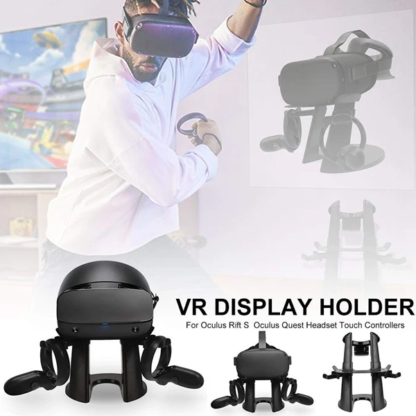 Vr Stand Headset Display Holder and Station for Oculus Rift S Quest Press Controllers |