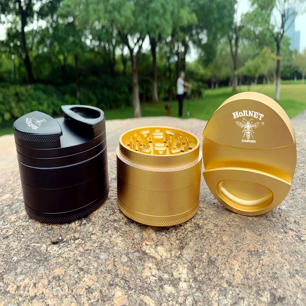 

Hornet Danger Aluminum Alloy Dia.75MM 4 Layers Tobacco Gridner Hornet Grinder Herb/Spice Crusher With Paper Storage