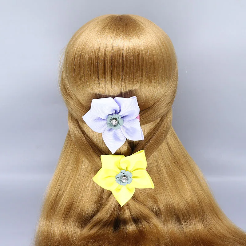 Заколки для волос девочек шелковые корейские D22-2 |