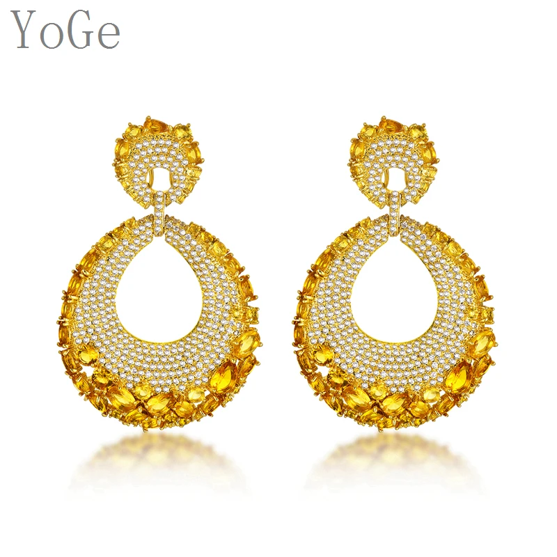 YoGe свадебные и вечерние ювелирные изделия E1195Y роскошный новый дизайн AAA CZ