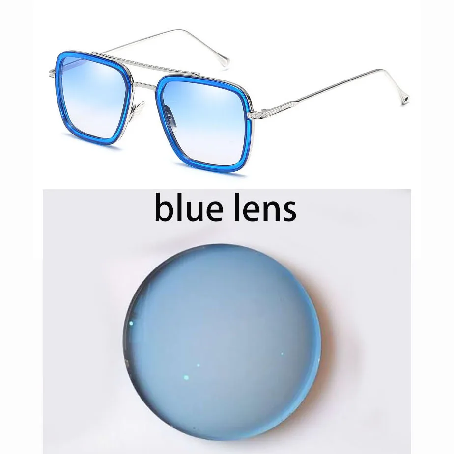 Синий Брендовые солнцезащитные очки для близорукости Mes's Glasse Oculos anteojos opticos мужские солнцезащитные очки по рецепту очки gafas gradas - Цвет оправы: Синий