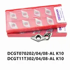 10 шт. DCGT07 0202 DCGT 070204 DCGT11T302 DCGT11 T304 DCGT 11T308 DESKAR CNC токарный инструмент токарные инструменты для алюминия и меди