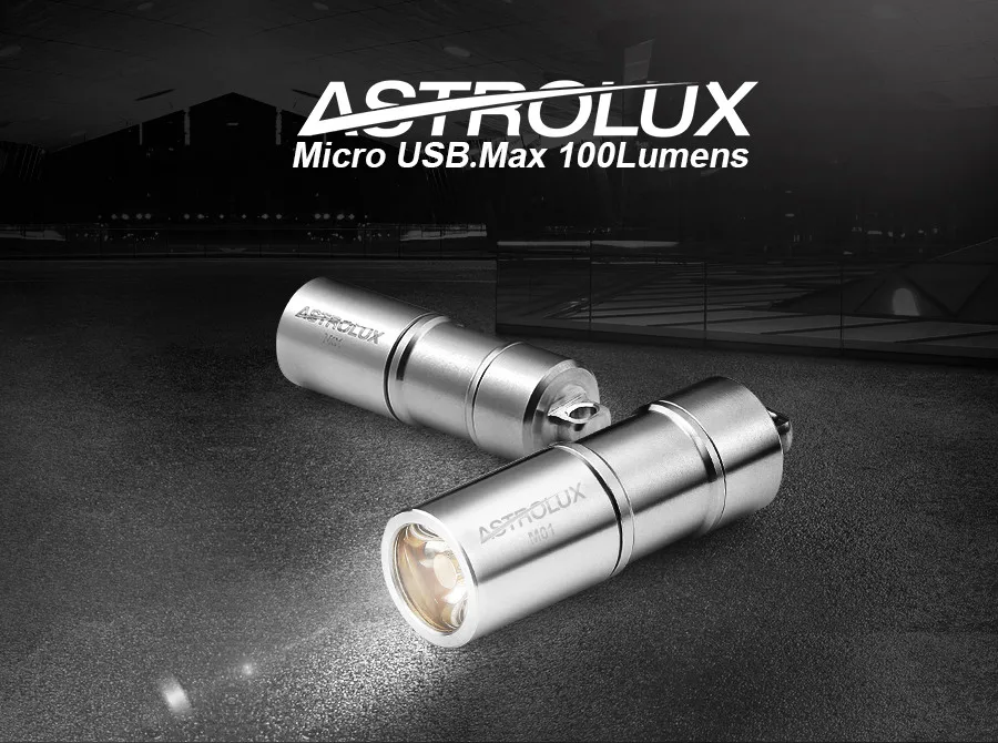 Astrolux M01 Nichia 219C/XP-G3 100LM USB Перезаряжаемый мини-светодиодный походный фонарик Фонарь для пеших прогулок карманный портативный ночник