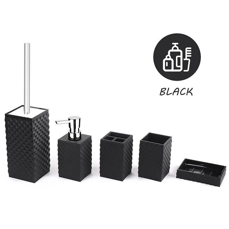 bathroom supplies bathroom set acrylic bathroom accessories cup lotion bottle toothbrush holder soap dish toilet brush household free global shipping