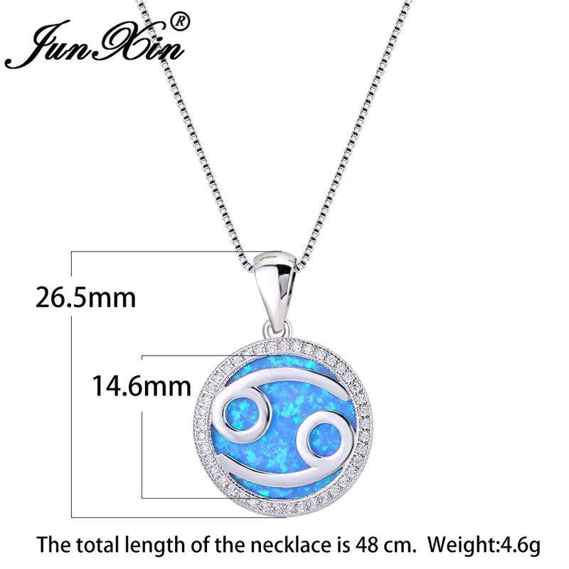 Ожерелье с подвеской в виде созвездий рака для женщин колье из белого золота