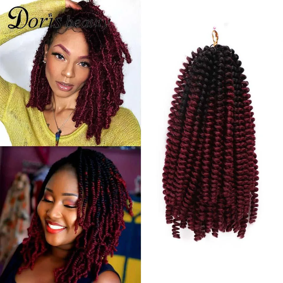 

Вязаные крючком волосы Bob Spring, бабочка Locs Passion, крученые косы, синтетические волосы для наращивания Омбре, красный цвет