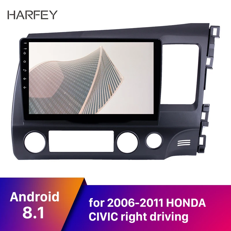 Радиоприемник Harfey 2din DVD стерео для 2006 2011 HONDA CIVIC правое вождение управление