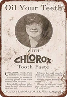 tin sign new aluminum 1921 chlorox tooth paste vintage metal sign 11 8 x 7 8 inch