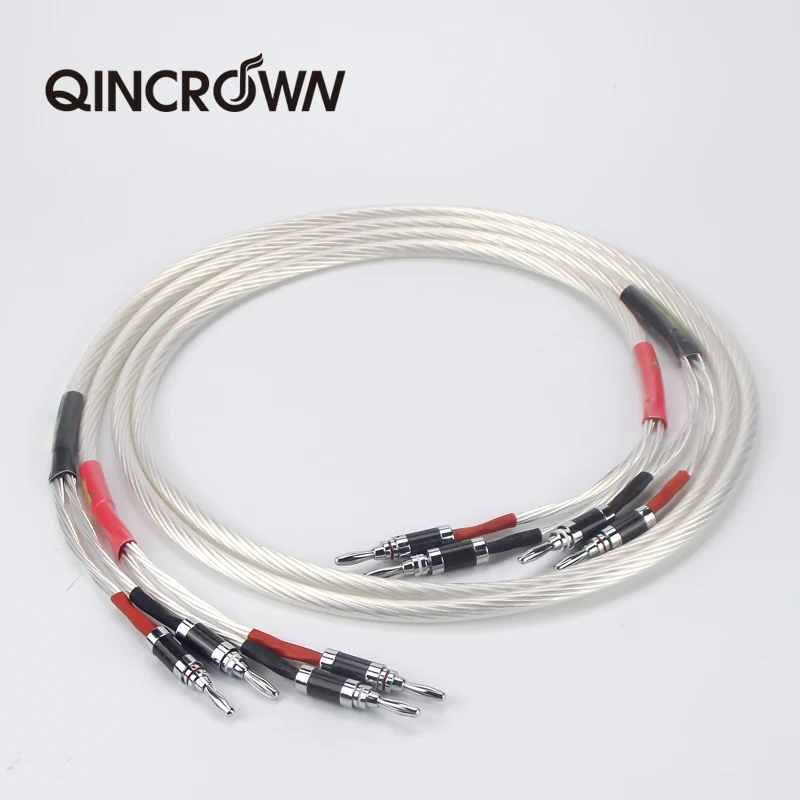 2020 одна пара Hi-Fi посеребренный кабель для динамиков Hi-END 4N OFC провод систем
