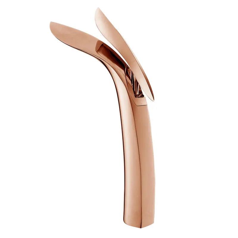

Single Handle Bathroom Basin Faucets Cold and Hot Water Mixer Basin Sink Taps Brushed Rose Gold Kitchen Faucet Lavamanos Tap