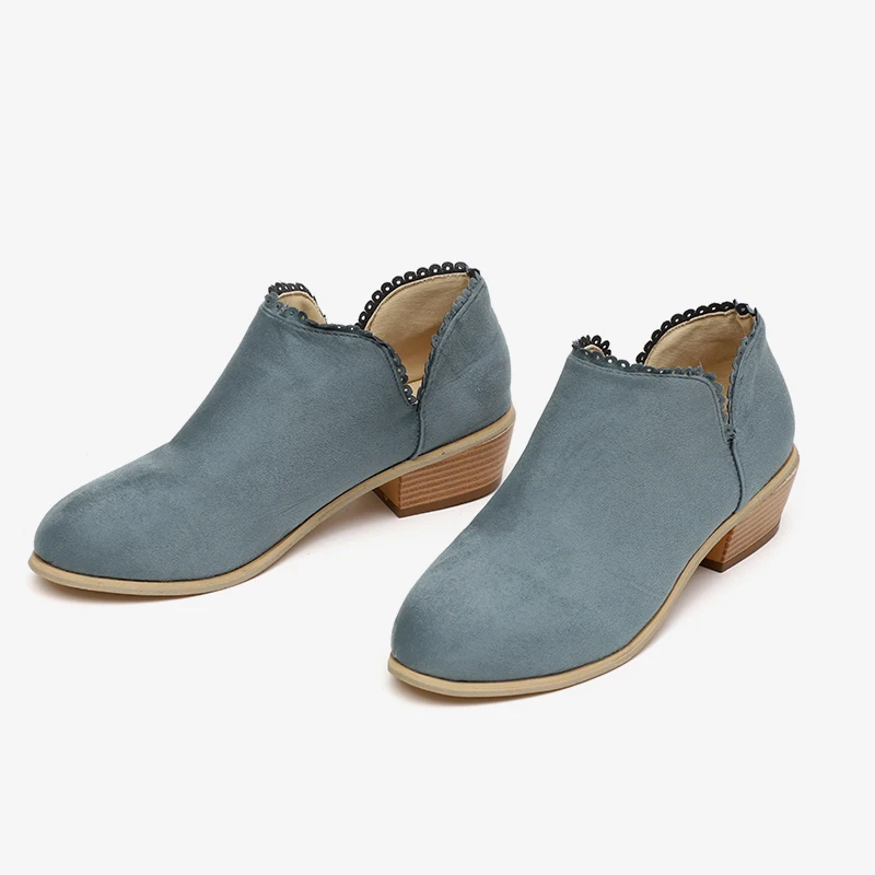 Модные женские туфли без шнуровки на средней длины плюшевой подкладке