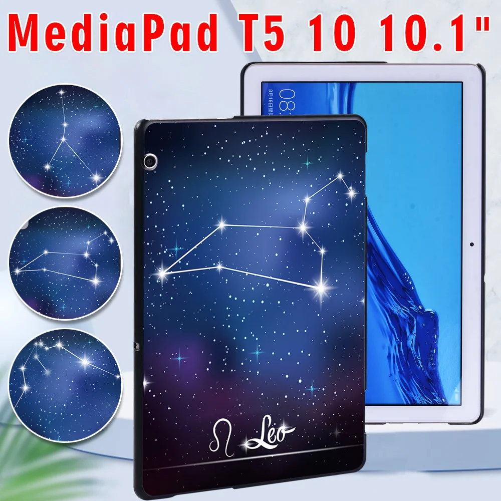 

For Huawei MediaPad T5 10 10.1 Inch Tablet Case Anti-Fall Hard Shell Back Cover + Free Stylus