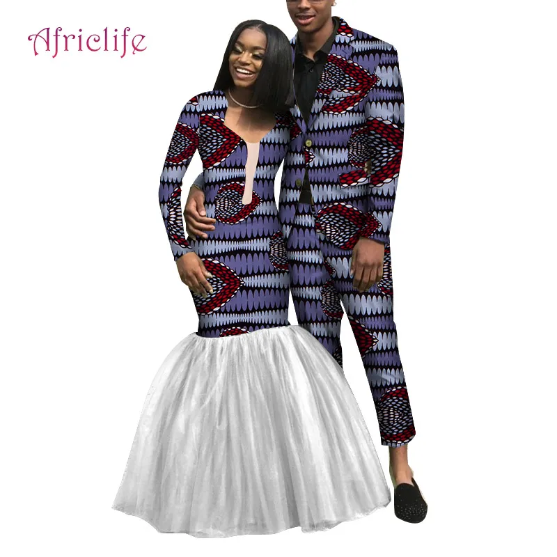 Африканские женские и мужские вечерние платья Дашики индивидуальный Свадебный